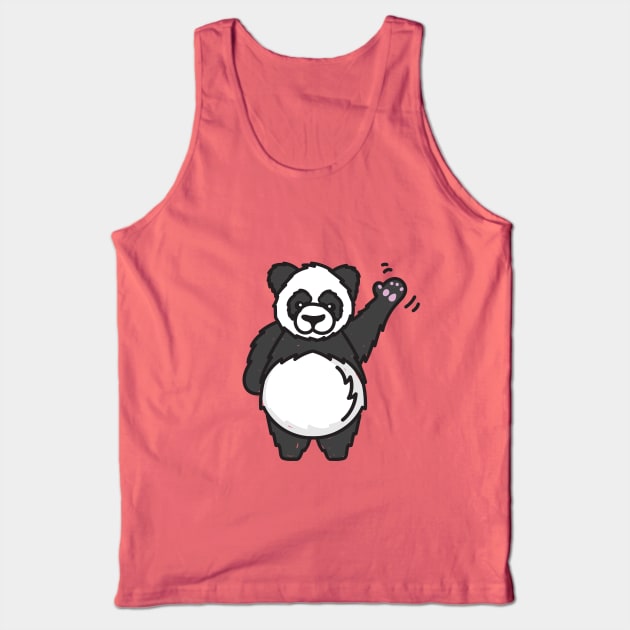 Hello Giant Panda Bear Tank Top by Vin Zzep